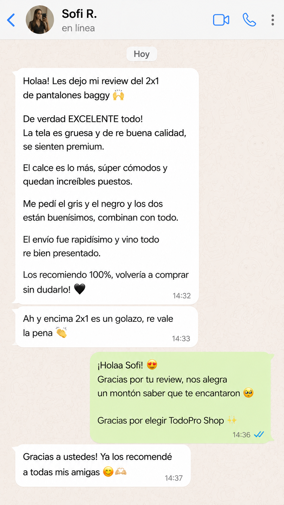 Review real de WhatsApp
